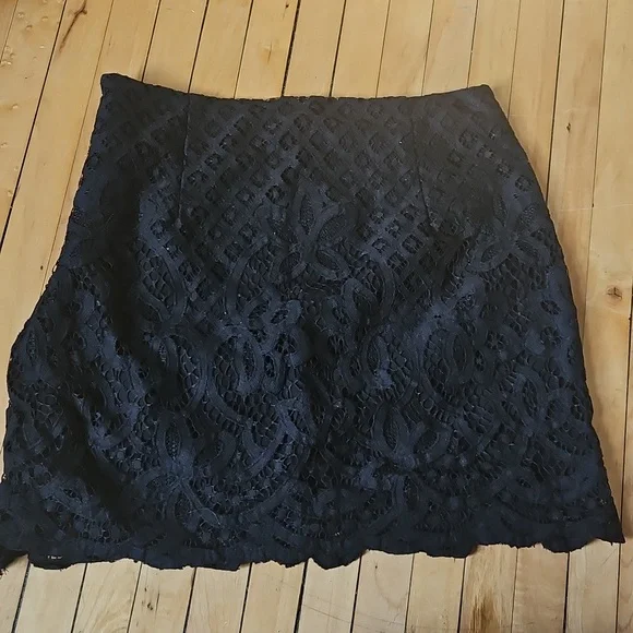 Free People Dreamy Days Floral Lace Cotton Blend Mini Skirt 6 - Picture 4 of 6